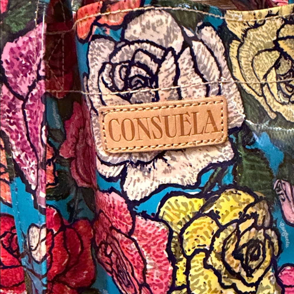 Consuela Vibrant Rose Pattern Tote - Picture 3 of 11